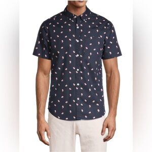 NWT Original Penguin Men’s Tossed Popcorn-Print Short-Sleeve Shirt